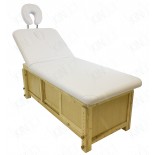 Massage Bed, Table w/Storage & Back-lift w/Adjustable Height (White only)